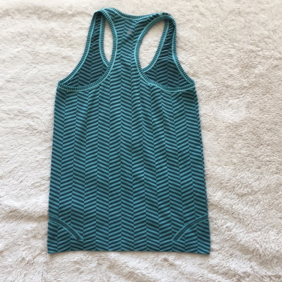 LULULEMON Swiftly Tech Heathered Blue Tropics Tank - Picture 4 of 5